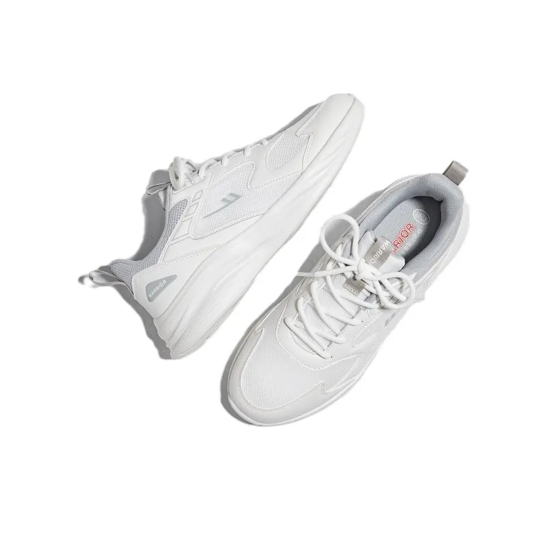 Warrior Breathable And Lightweight Low Top Casual Running Shoes Unisex White Gray-3