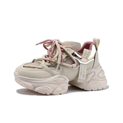 SELAIYA Chunky Sneakers Women's Low-Top Pink