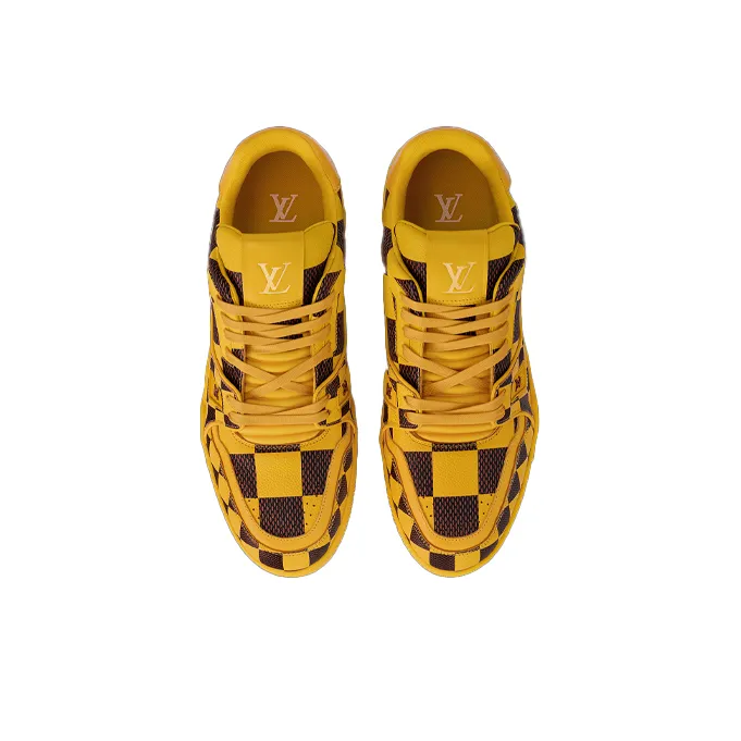 LOUIS VUITTON LV Trainer Sneaker Damier Pop Yellow-3
