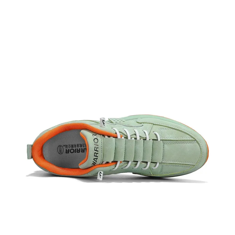 Warrior Soft Sole Driving Shoes Anti-Slip And Wear-Resistant Lightweight Low-Top Skateboard Shoes Men's Light Green-3