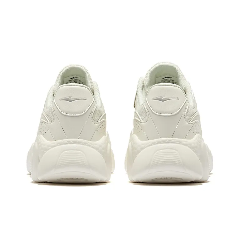 Erke Confession 3.0 Cushioning Wear Resistant Low Top Casual Shoes Men's Microcrystal White-3