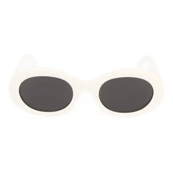 CELINE Acetate Oval Sunglasses Unisex White