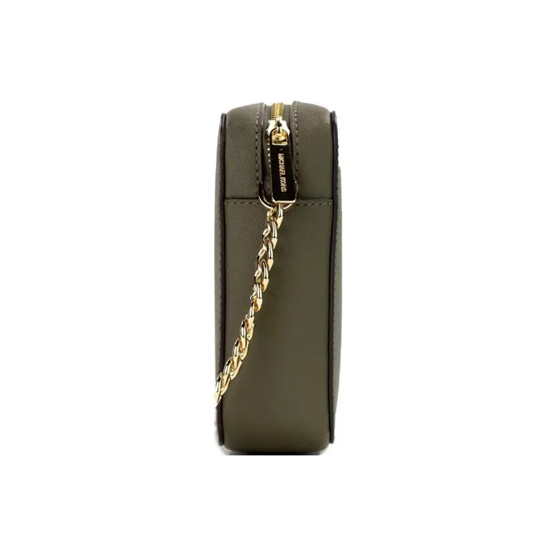 MICHAEL KORS Jet Set Leather Camera Bag Shoulder Bag Crossbody Bag Large Size Women's Olive Green-2