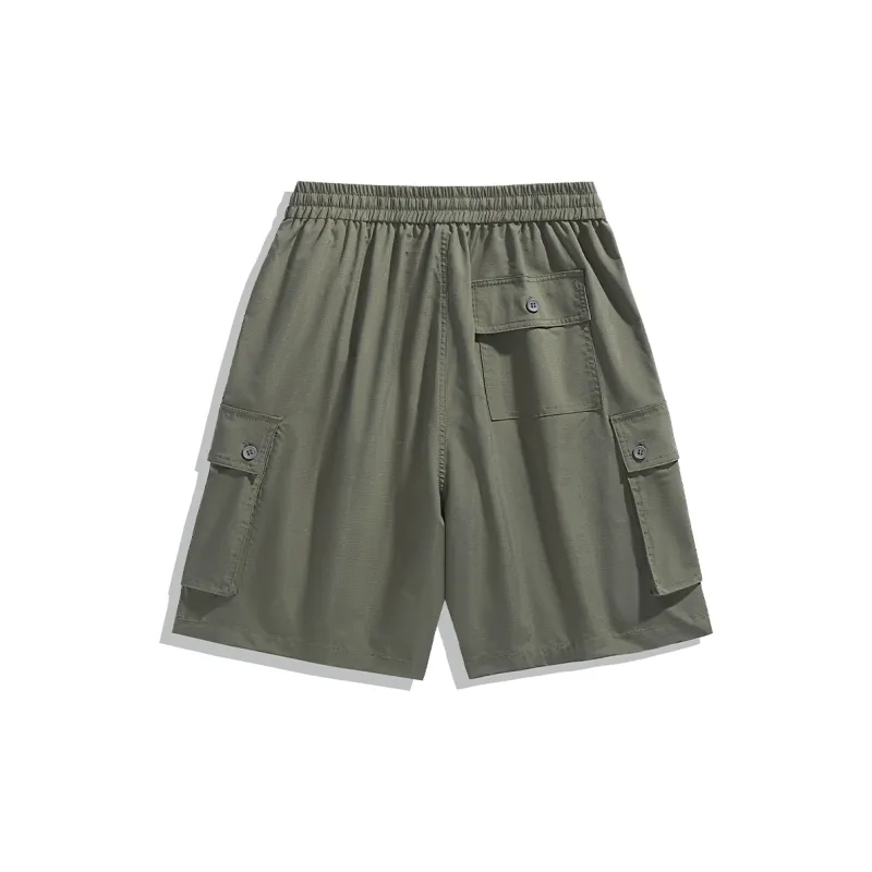 HEMC Cargo Shorts Unisex Army Green-1