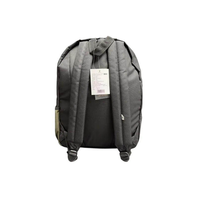 Vans Polyester Fabric Backpack Regular Unisex Green & Black-3