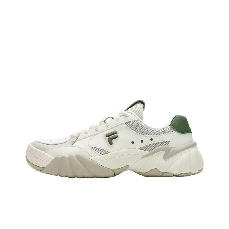 FILA FUSION TRIBE Anti-Slip Wear-Resistant Low-Top Casual Shoes Men's White Gray-0