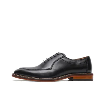 XIAOTOULANG Dress Shoes Men Low Top Black/Brown