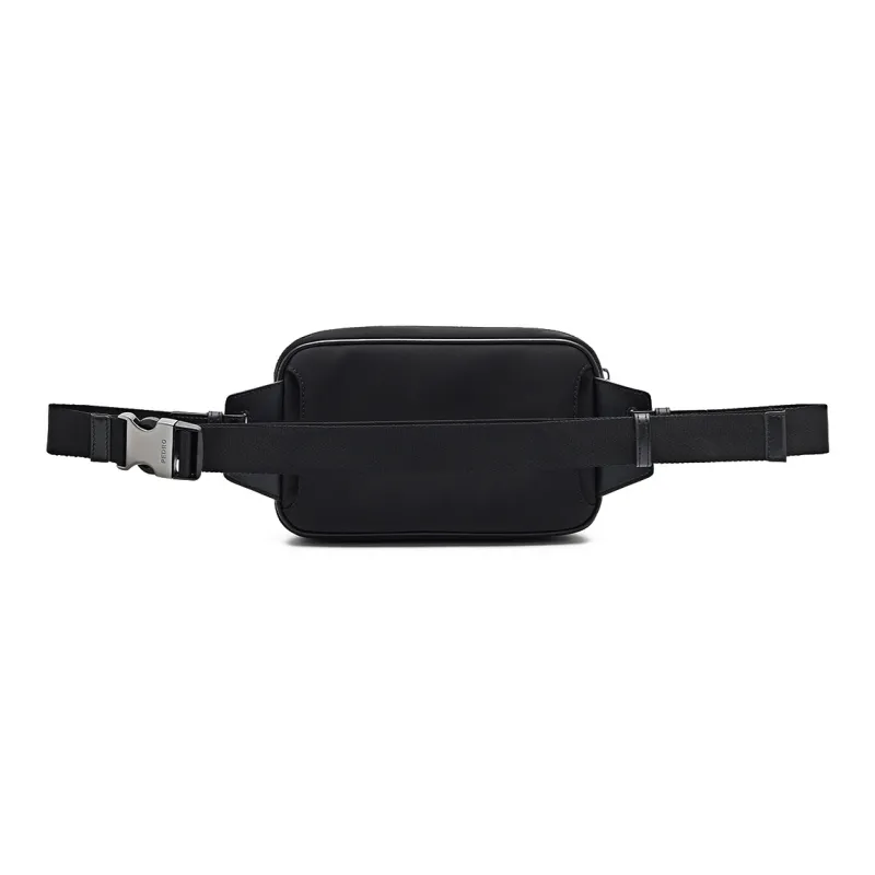 PEDRO Microfiber Shoulder Bag Men's Black/Beige-2