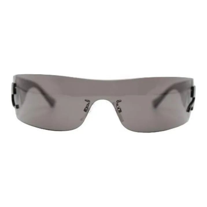 COURREGES Acetate Irregular Shape Sunglasses Unisex Gray-1