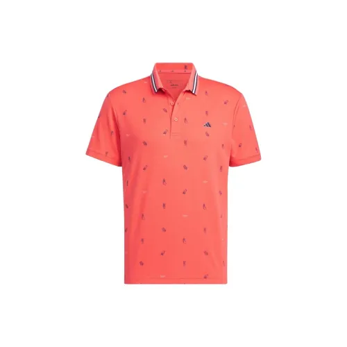 Adidas Clothing Polo Shirts Men Orange