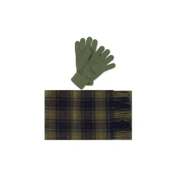 BARBOUR Wool Acrylic Knit Scarves Men's Dark Green