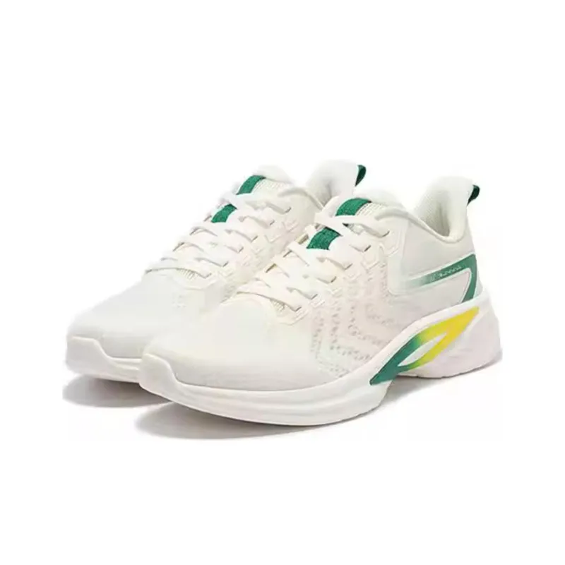 361° Anti Slip Wear Resistant Low Top Casual Running Shoes Men's White Green-2