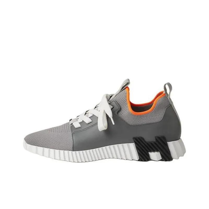 HERMES Depart Low Top Casual Shoes Men's Gray-0