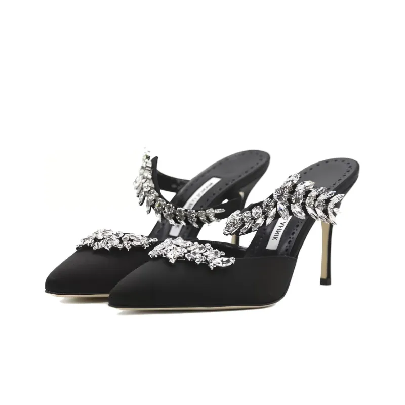 MANOLO BLAHNIK Crystal-embellished Pointed-toe Pumps-2