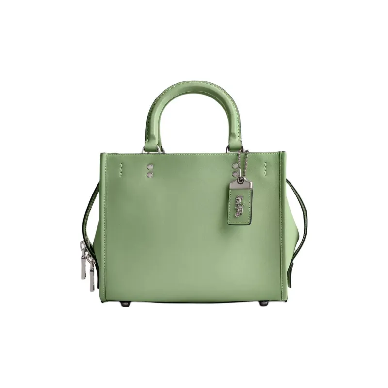 COACH Rogue Glove Tanning Shoulder Bag Crossbody Bag Handbag Medium Size Women's Silver & Light Happy Fruit Color-0
