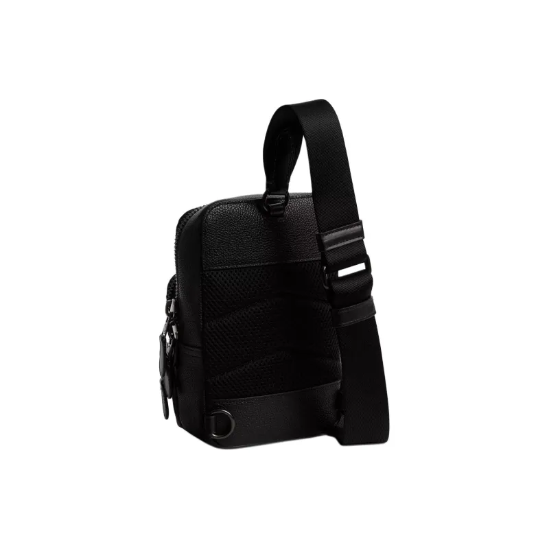 COACH Gotham Leather Shoulder Bag, Crossbody Bag Mini Men's Black-2
