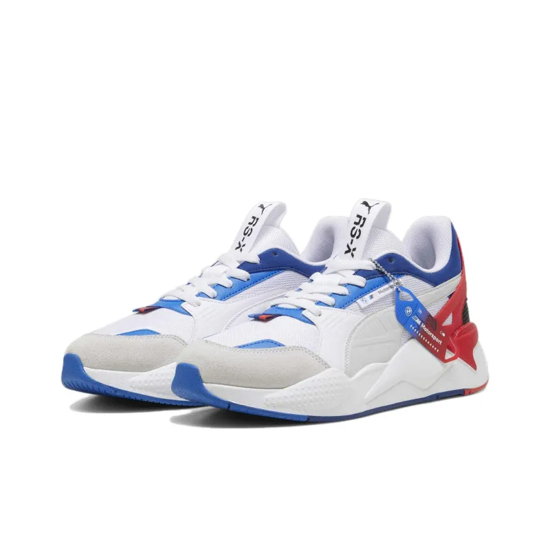 PUMA BMW M Motorsport RS-X Cushioning Anti-Slip And Wear-Resistant Low-Top Casual Shoes Unisex White Blue Red-2