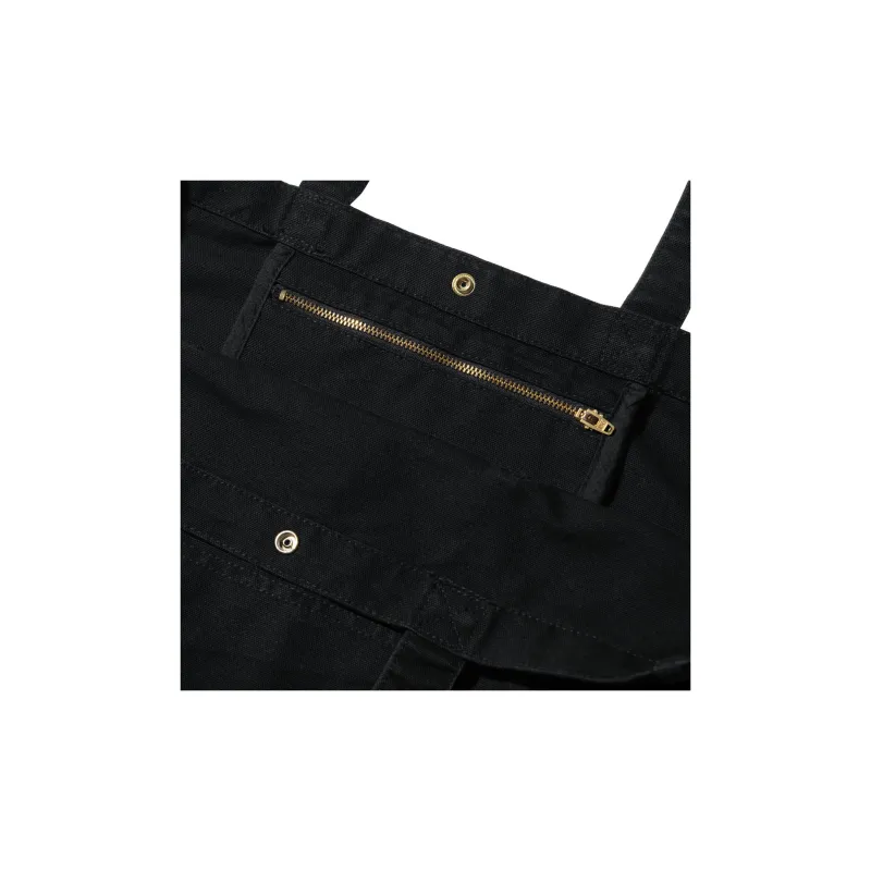 Carhartt WIP Canvas With Cotton Canvas Bag, One Shoulder Handbag Regular Unisex Black-4