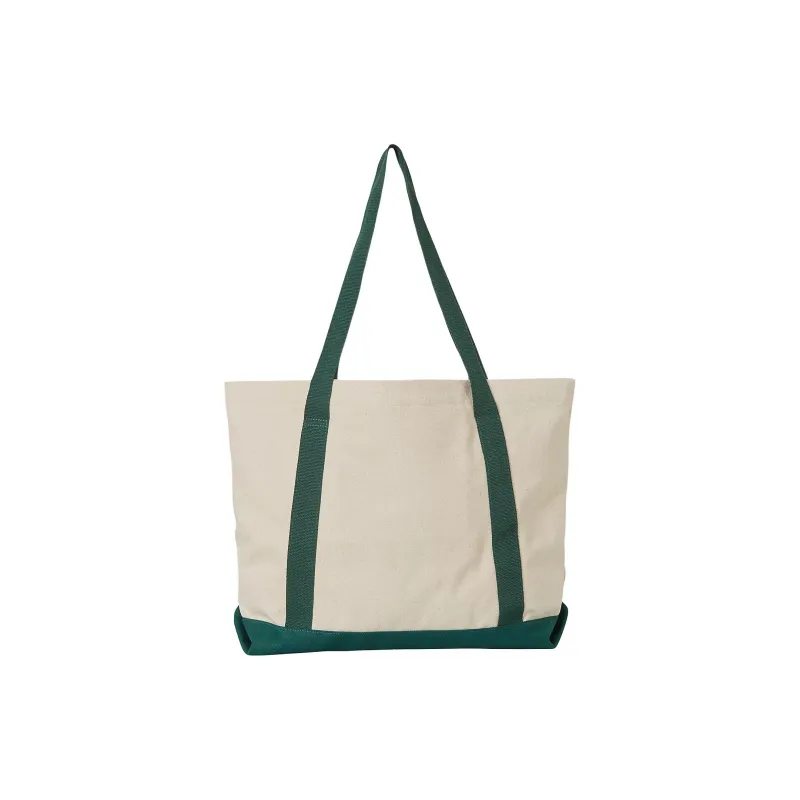 New Balance 100% Cotton Canvas Bag Tote Bag Shopping Bag Shoulder Bag Handbag Regular Unisex Night Green-2