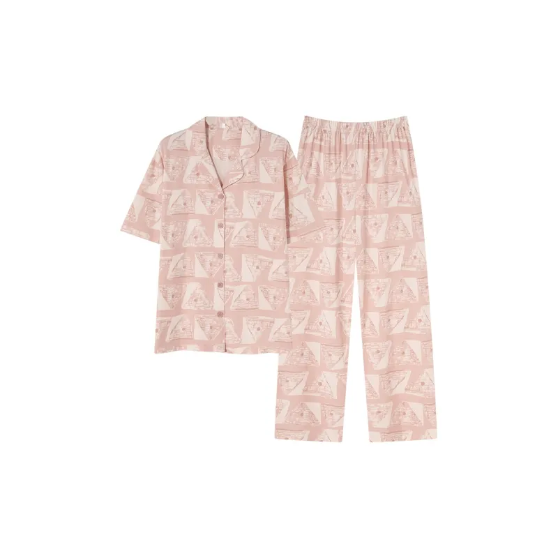 JinShaLa Pajama Set Women's Pink-0