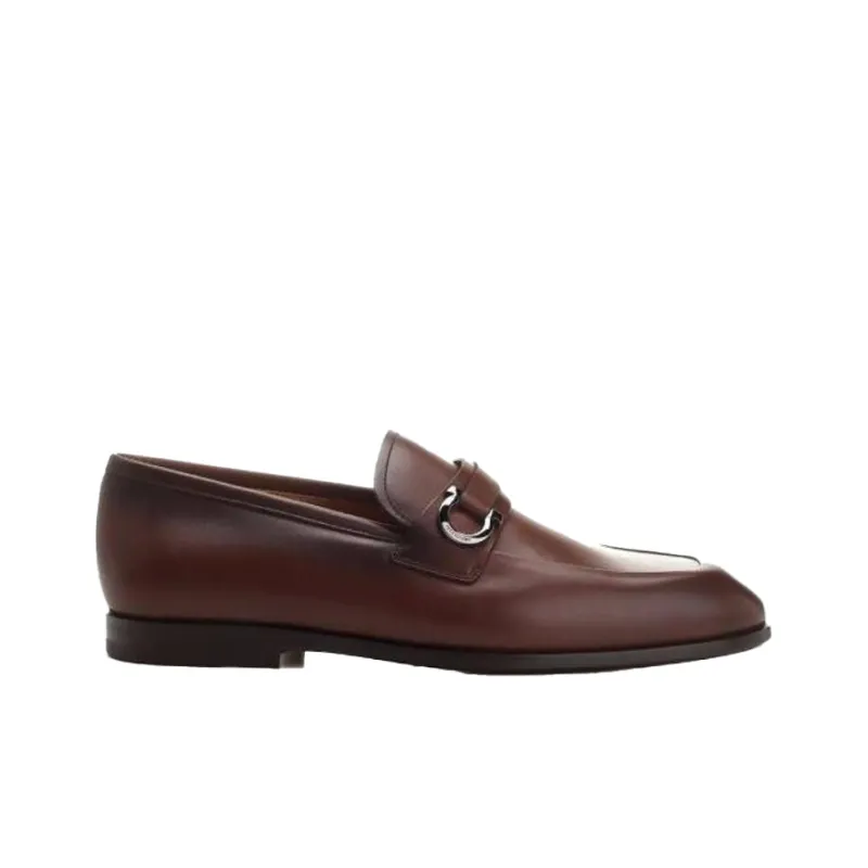 FERRAGAMO Gancini-buckle Leather Loafers-1