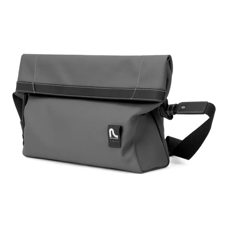 PIERRE CARDIN Minimalist Style Trendy Youth Messenger Bag Backpack Regular Men's Black-8