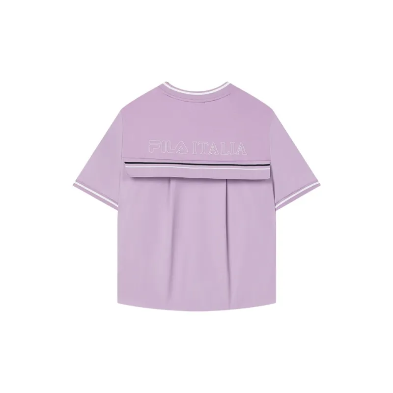 FILA T Shirts Women's Fragrant Snowball Purple-1
