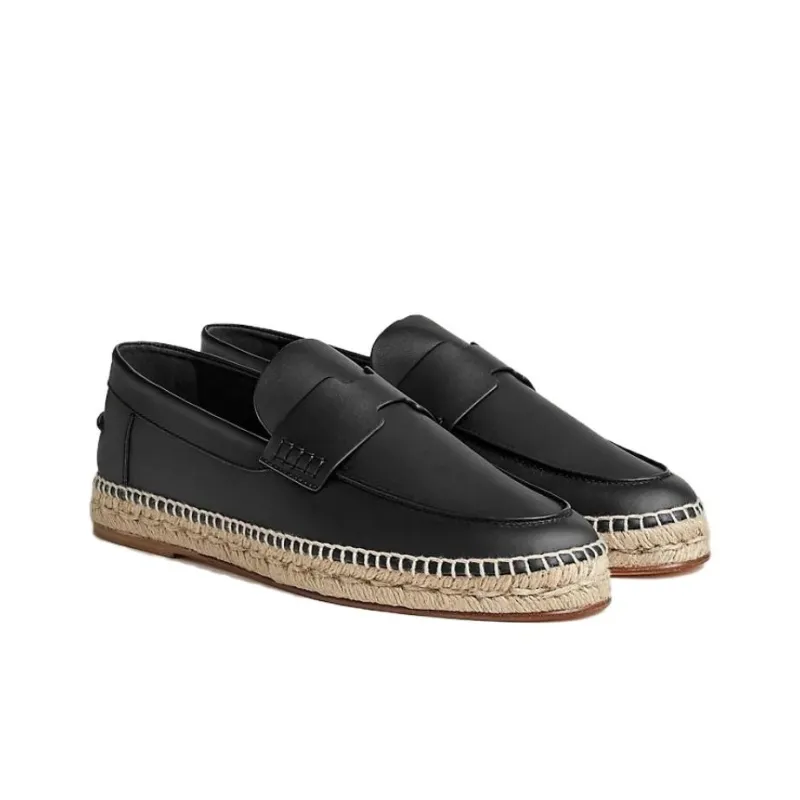 HERMES Espadrilles Men Black-2