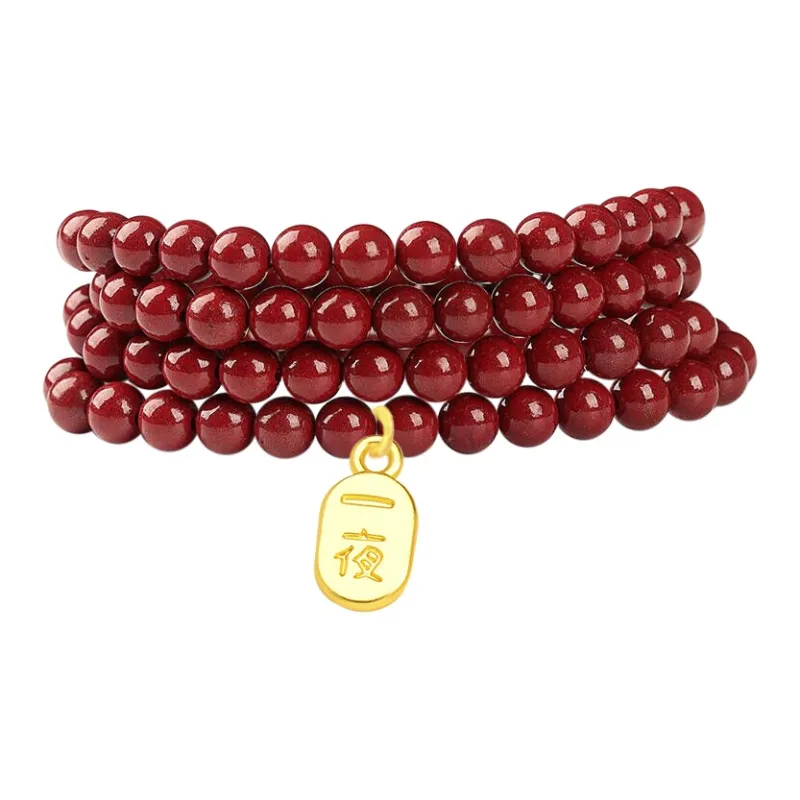 The Years Are Quiet Cinnabar Jade Bracelets Unisex-10