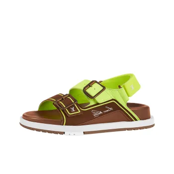 LOUIS VUITTON X Nba Trainer Sandals 'Brown Neon Green'