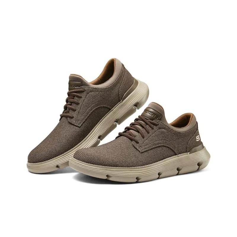 Skechers Abrasion Resistant Quick Dry Low Top Casual Shoes Men's Brown-1