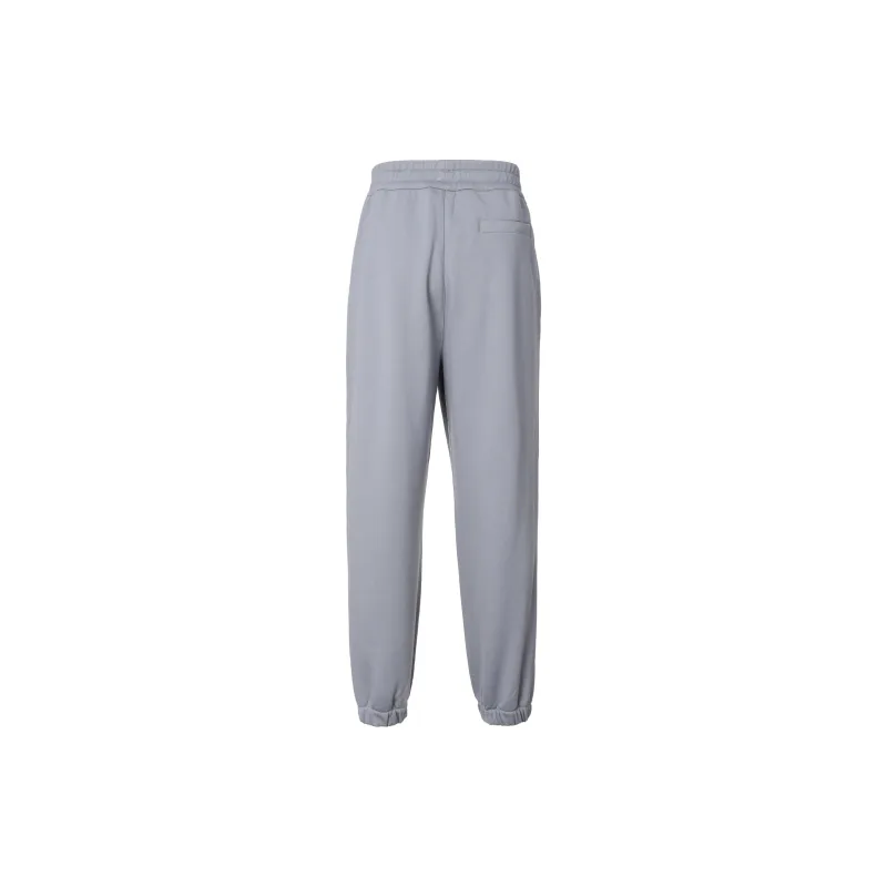 FILA Valentine's Day Collection Knitted Sweatpants Men Cyan Brick Gray-2