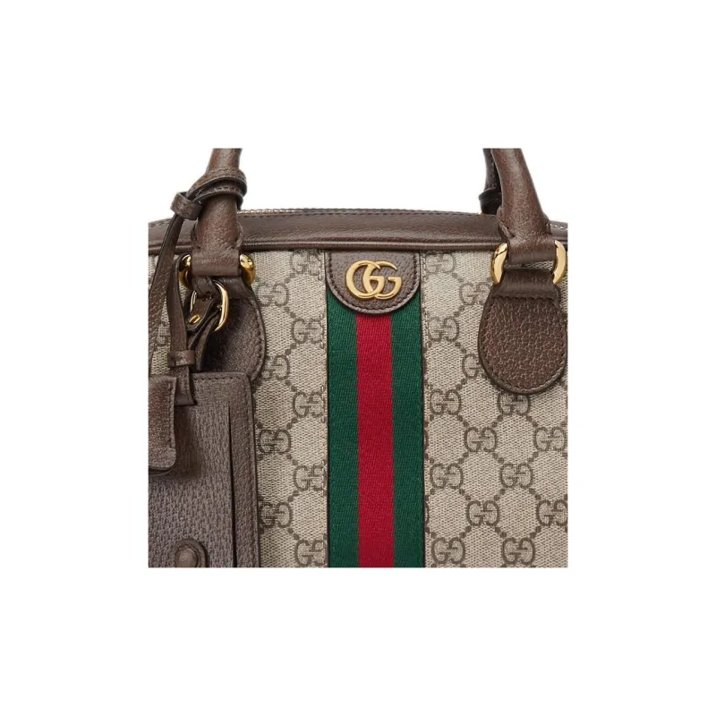 GUCCI Ophidia Canvas With Leather Trim Shoulder Bag, Crossbody Bag, Handbag Medium Size Women's Brown-7