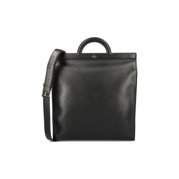 Valentino Calfskin Tote Bag Shopping Bag Men's Black