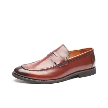 XIAOTOULANG Dress Shoes Men Low Top Black/Brown