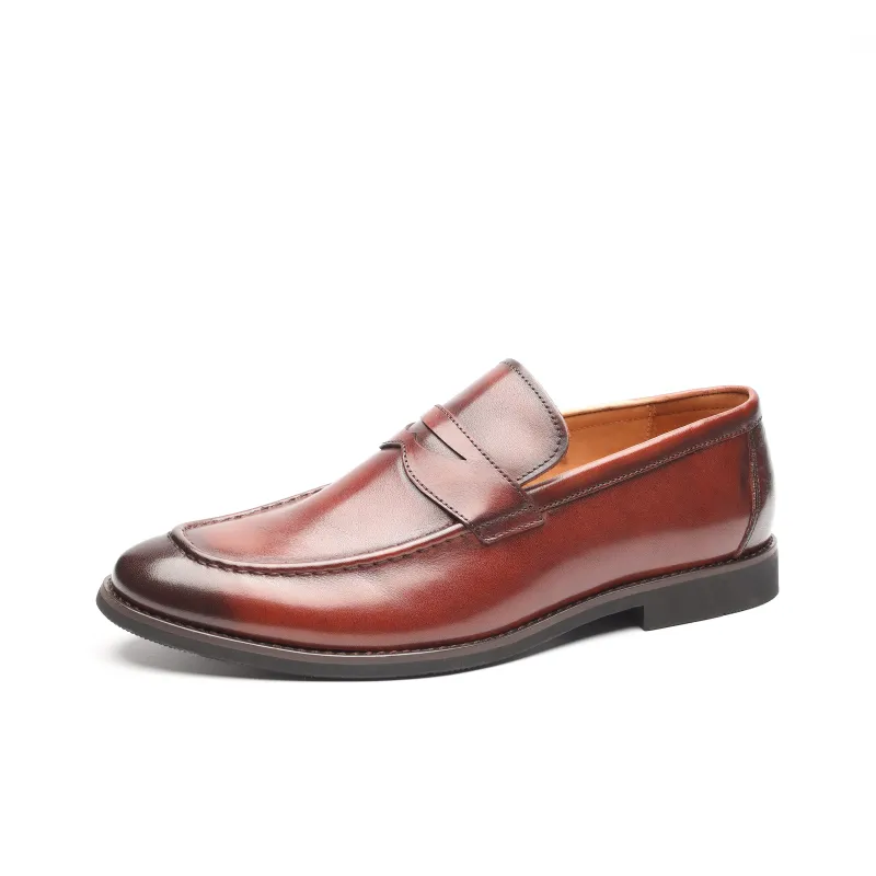 XIAOTOULANG Dress Shoes Men Low Top Black/Brown-0