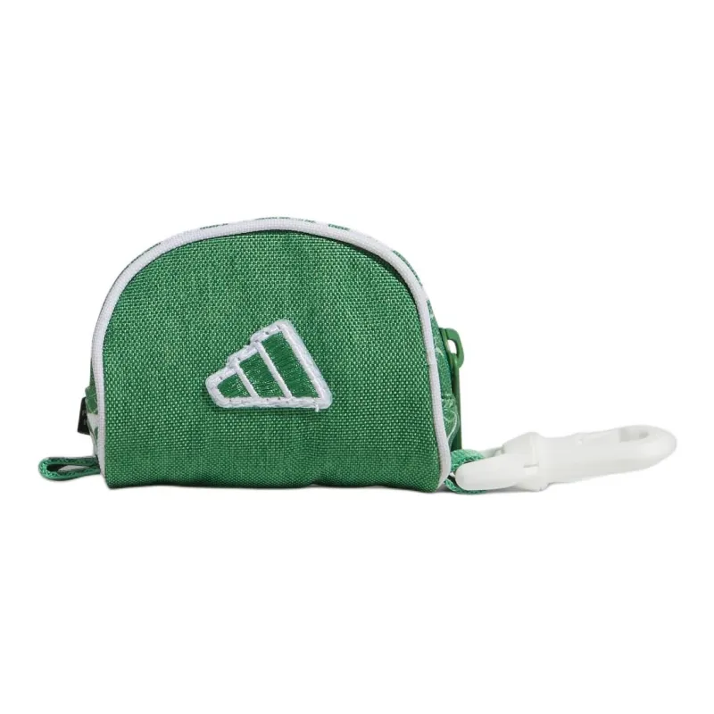 Adidas Recycled Polyester Plain Weave Fabric Storage Bag Unisex Green & White-2