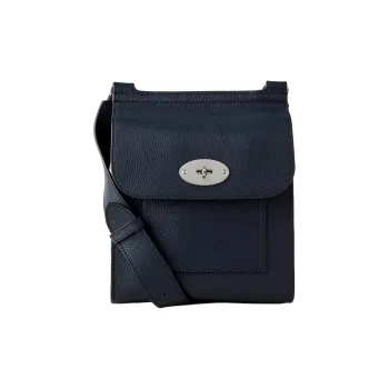Mulberry Grained Leather Messenger Bag Shoulder Bag Crossbody Bag Small Size Women's Night Sky