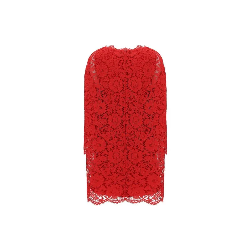 Valentino Long Sleeved Dress Women's Red-1