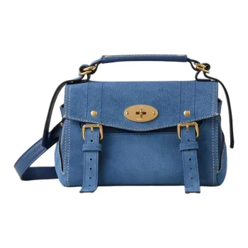Mulberry Alexa Denim Shoulder Bag Crossbody Bag Handbag Mini Women's Indigo