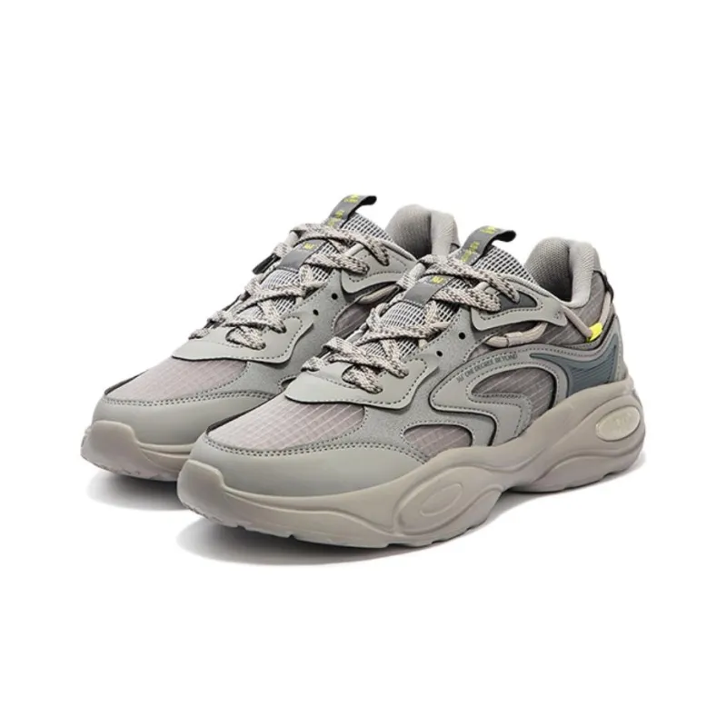 361° Cushioning Wear Resistant Low Top Casual Shoes Men's Gray-1