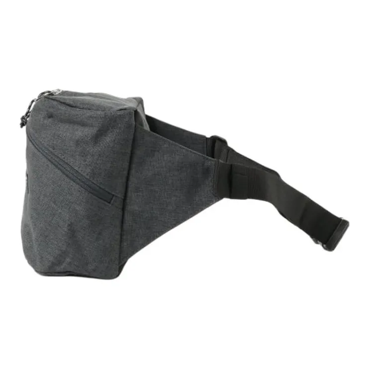 Beams Polyester With Synthetic Leather Fanny Pack Regular Men's Charcoal-1