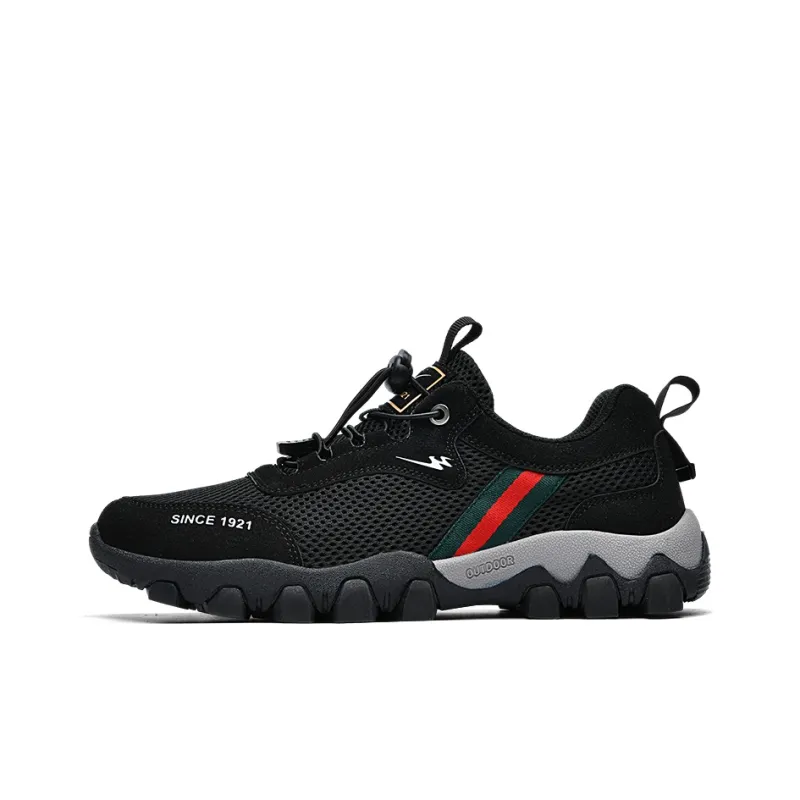 Binary Outdoor Shoes Men Low Top Red/Green-0