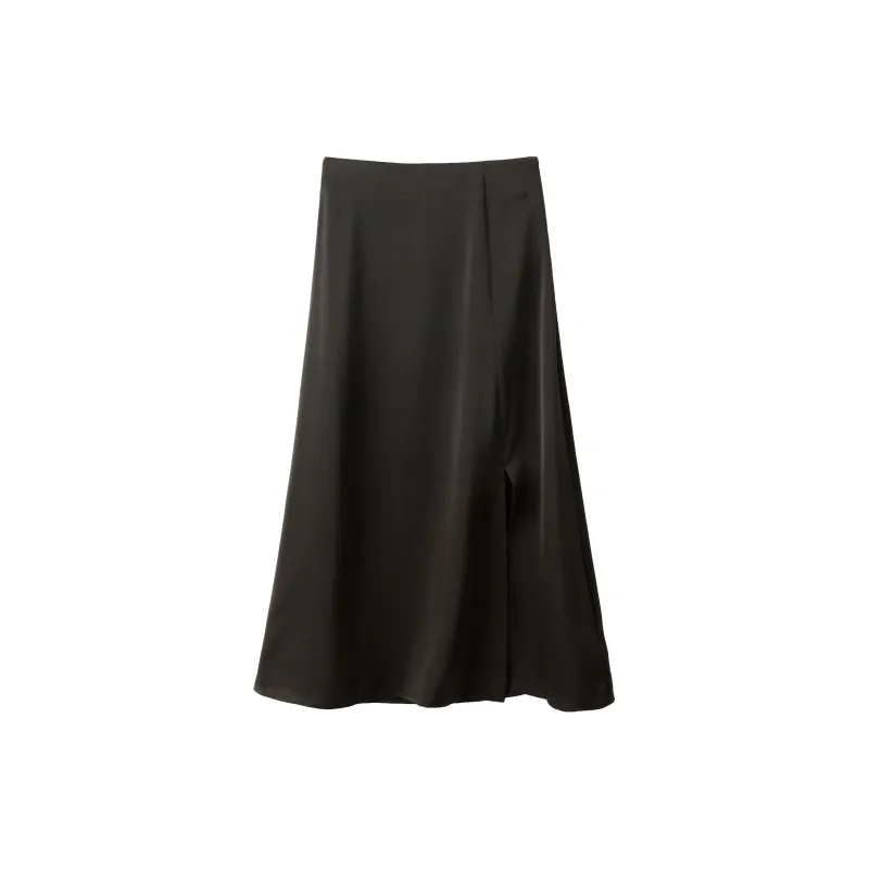 Huagaa Casual Long Skirt Women's Black-0