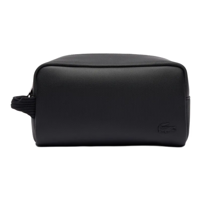 LACOSTE Polyurethane Toiletry Bag Regular Men's Black-0