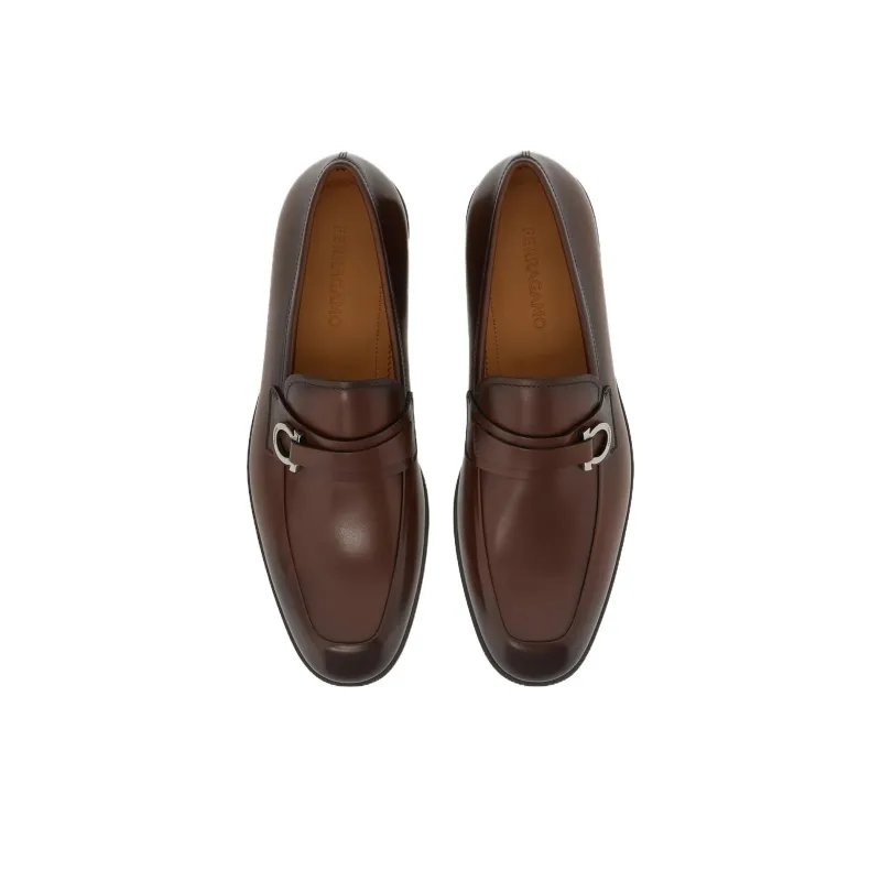 FERRAGAMO Gancini-buckle Leather Loafers-4