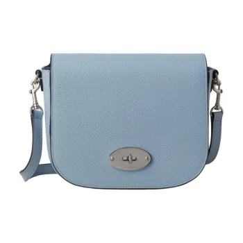 Mulberry Darley Small Grain Leather Preppy Shoulder Bag Crossbody Bag Small Size Women's Poplin Blue