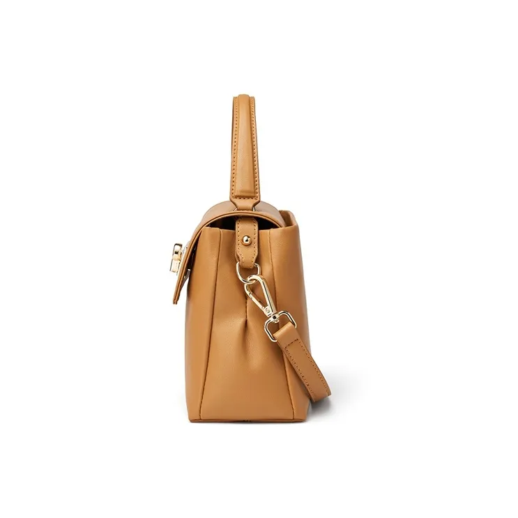 RED DRAGONFLY Cow Leather Handbag, Shoulder Bag, Crossbody Bag Regular Women's Light Brown-2