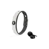 Diamond White Wristband with Lightning Black Buckle (Black Aluminum Box Packaging)