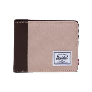 Herschel Oxford Wallet Unisex Light Gray-Brown With Coffee Accents
